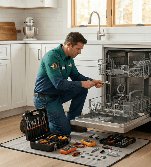 Technician repairing Dishwasher in Abilene TX