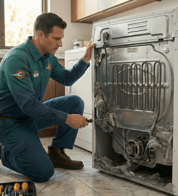 Technician repairing a dryer in Abilene TX
